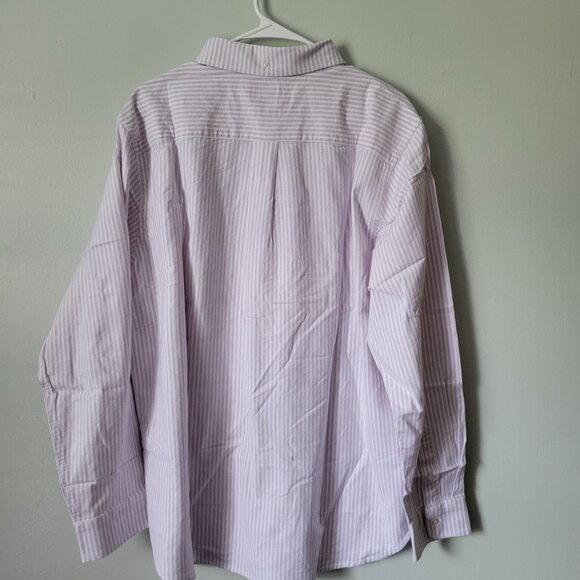 GAP Oxford Shirt Men's Purple/White Striped Button Down Dress Shirt NWT - Picture 7 of 9